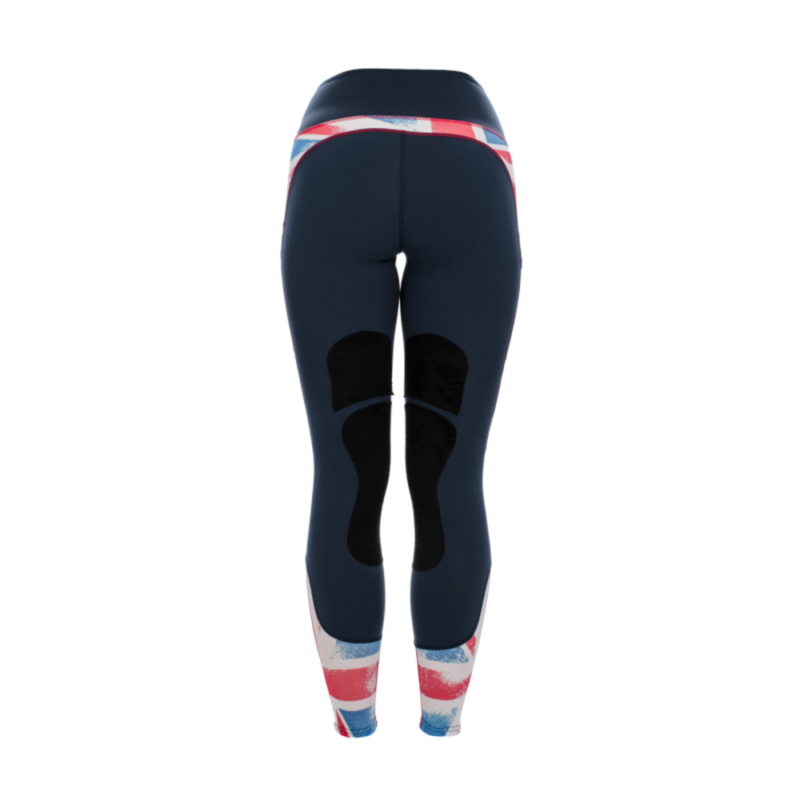 Horseware Limited Edition Union Jack Riding Tights - Navy/UK Flag-2